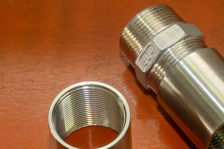 pipe connector parts made from stainless steel 304 grade