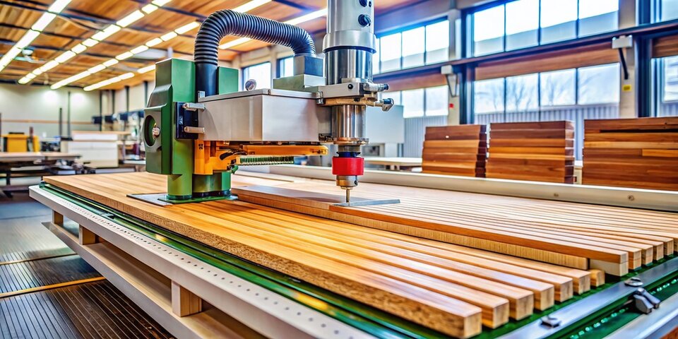 Precision CNC Cutting Machine Shaping Wooden Planks