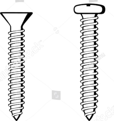 Flat-head-screw